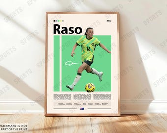 Hayley Raso Poster, Australia Soccer Print, Football Poster, Sports Poster, Soccer Fans, Women’s World Cup Wall Art, Sports Bedroom Posters