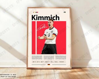 Joshua Kimmich Poster, Munich Soccer Poster, Sports Poster, Soccer Fans, Soccer Wall Art, Sports Bedroom Posters