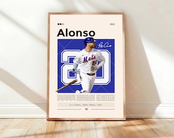 Póster de Pete Alonso (EE. UU.), impresión de los Mets de Nueva York, póster de la MLB, póster deportivo, fanáticos de la MLB, regalo de béisbol, pósteres deportivos para dormitorio