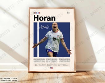 Lindsey Horan Poster, Soccer Gifts, Sports Poster, Soccer Player Poster, Soccer Wall Art, Sports Bedroom Posters, Gift For Him