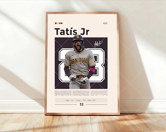 Póster de Fernando Tatis Jr., arte mural de los Padres de San Diego, impresión de la MLB, decoración de béisbol, regalo para fanáticos de los Padres, dormitorio deportivo, obra de arte para la cueva del hombre