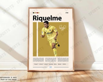 Riquelme Poster, Football Poster, Sports Poster, Soccer Fans, Argentina Wall Art, Sports Bedroom Posters