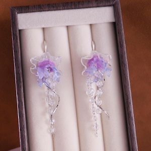 Jellyfish Earrings, Ocean Theme Jewelry,Handmade Boho Earrings , Unique Dangle Earrings, Gift for Marine Lover image 7