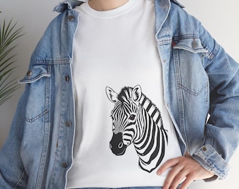 Camiseta monocromática de cebra