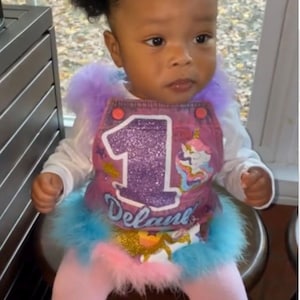 Custom Kids Birthday Outfit – T-Shirt & overalls dress Set – Personalized Party Clothes – Any Theme, Character, or Design