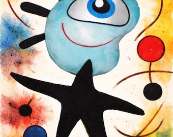 LUNO' - "Vedi la Luna" - Peluche ispirato all'arte moderna di Joan Miró