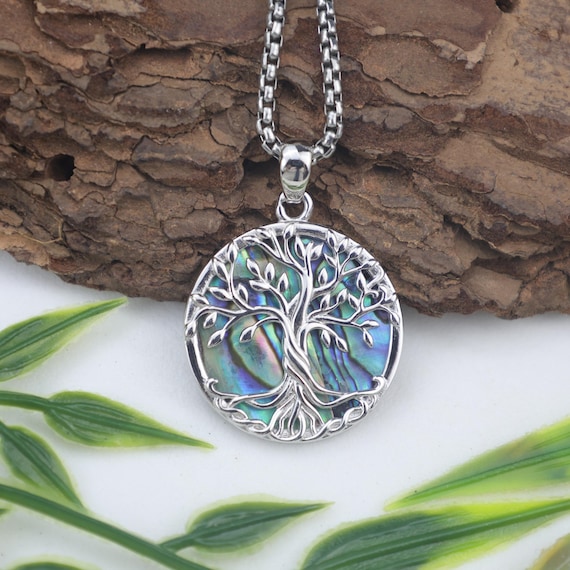Collier Chaîne En Argent Massif 925, Style Art Nouveau Avec Pendentif - Pièce Vintage Unique