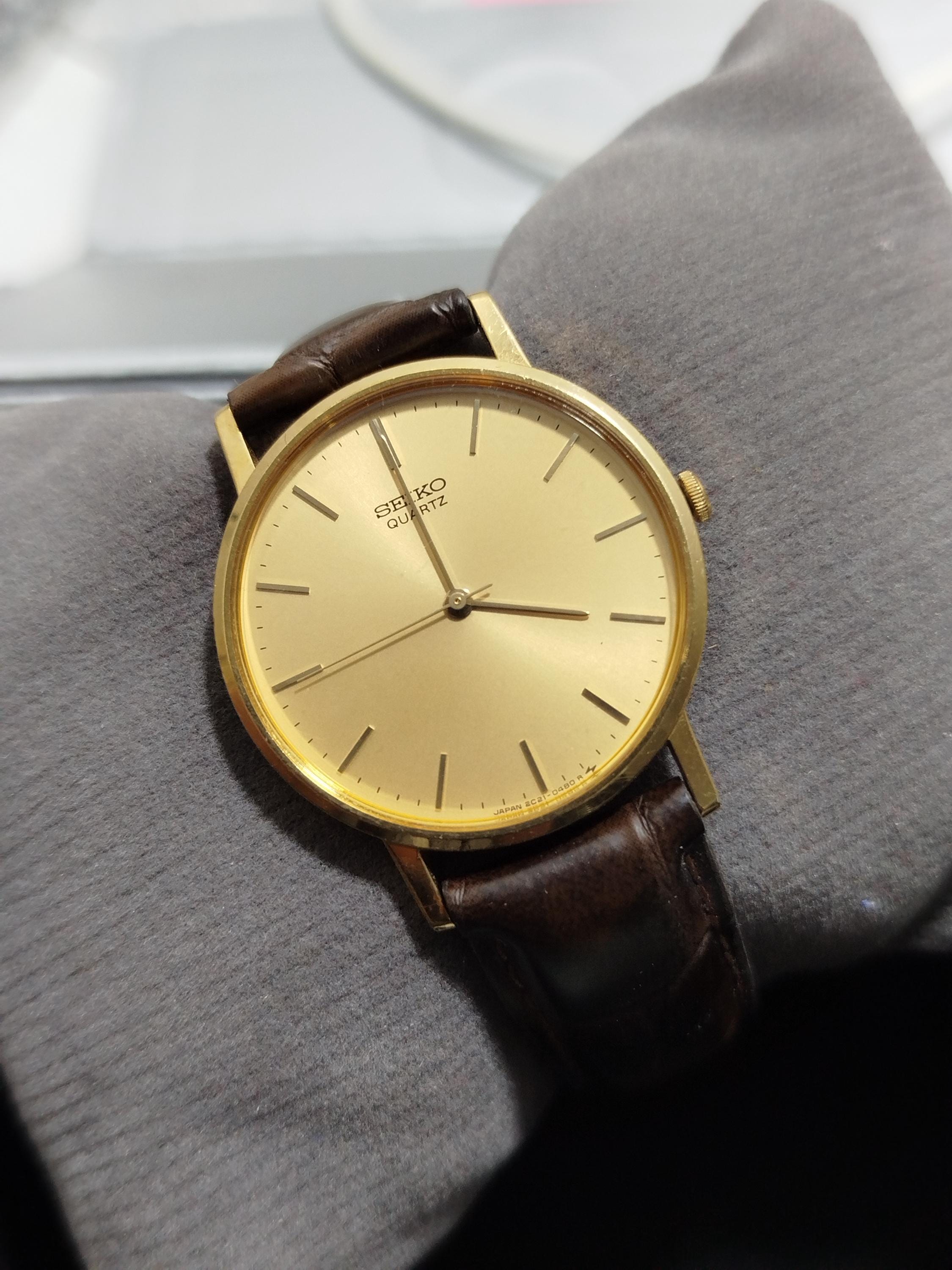 ヴィンテージ 【新品電池】SEIKO セイコー メンズ 腕時計 ゴールド 