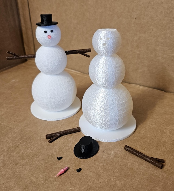 DIY Snowman Kit - Put your snowman together!  - Cotton or Silk PLA