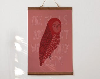 Twin Peaks Red Owl Print, David Lynch Fan Art, Surrealist Wall Art (Digital Download)
