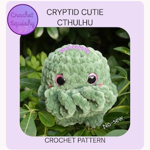 Cryptid Cutie, Cthulhu haakpatroon - Zonder naaien - Amigurumi (PDF-patroon)