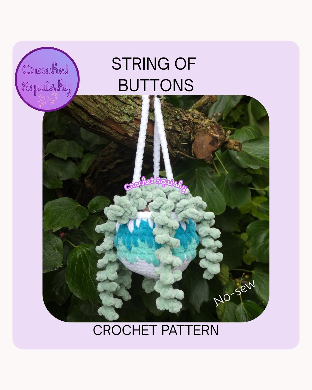 String of Buttons Succulent Crochet Pattern
