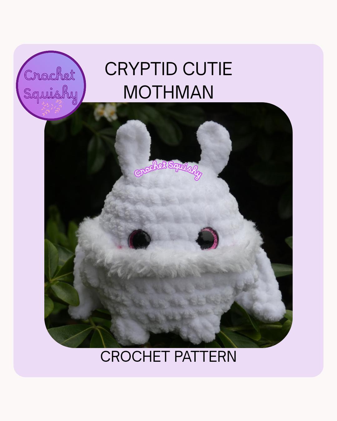 30 Mothman Crochet Patterns for Cute, Creepy, and Display-Worthy Makes 2 Cryptid Cutie Mothman Amigurumi