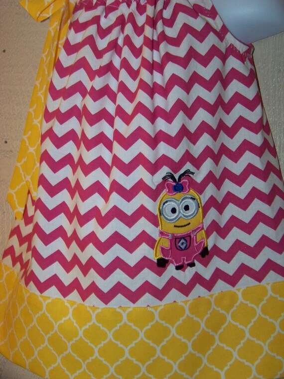 Girl Minion Pillowcase Dress With 2 Eyes Despicable Me Dress Etsy