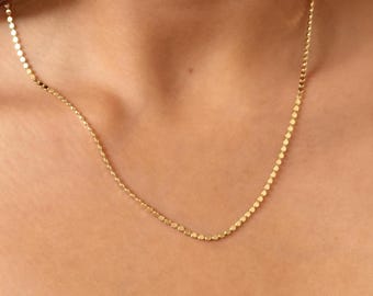 Layering Dainty Necklace, Ball Chain Necklace, 18k Gold Filled
