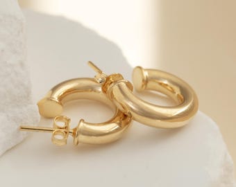 Orecchini Cerchio Oro Placcato 18k - Multicolore - Placcatura Oro Vero