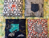 Patchwork Pillow Set - Star Wars - Dia de los Muertos - Koi Fish - Geometric - Patchwork Collage of Fabrics - Tooth Fairy Secret Pocket