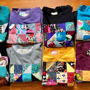 Panic Clothing - Quilty Crew - Handmade Upcycled Sweatshirt