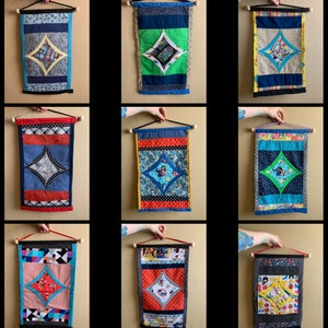 Pin Display Wall Hanging Mini Quilt Cathedral Square Design image 1