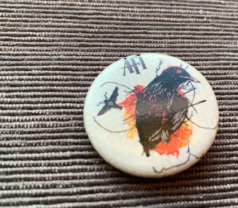 AFI Button Pack A Fire Inside Davey Havok Pinbacks Buttons Pins Embroidery Created by Me Featuring Album Art I Heard a Voice