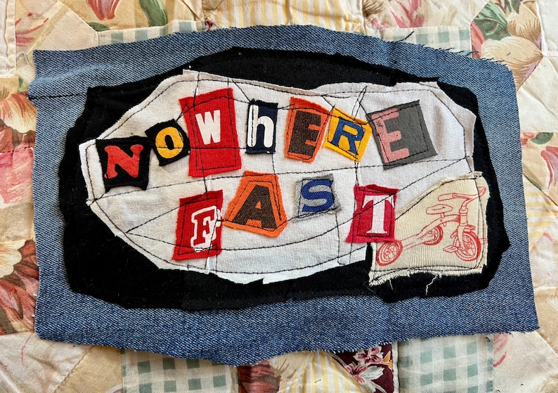 Panic Punk Patch - Ransom Note Letters - Sew on Patch - Recycled ...