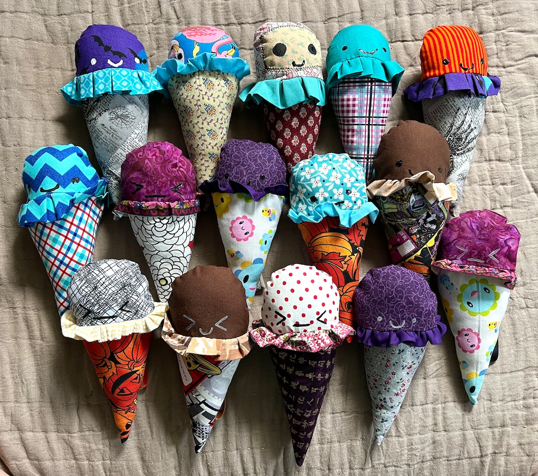 Juguete De Peluche De Helado Para Mascotas - Chirriante, Suave, Para Gatos Y Perros, Tamaño 21x9 Cm