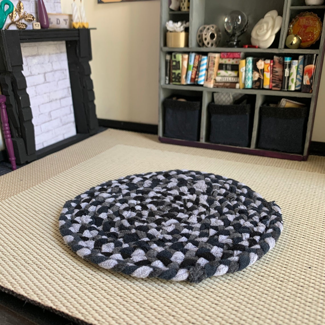 5 MINIATURE Braided Rug 112 Scale Dollhouse Rug Etsy