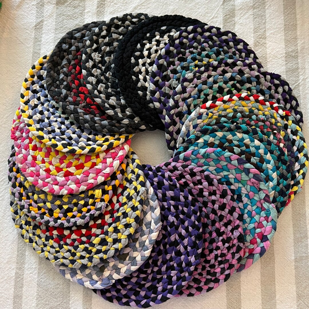 5 MINIATURE Braided Rug 112 Scale Dollhouse Rug Etsy