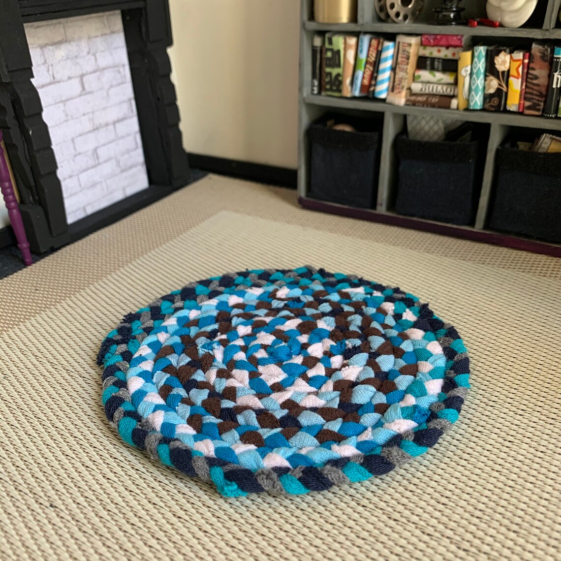 5 MINIATURE Braided Rug 112 Scale Dollhouse Rug Etsy