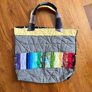 Acolchado Perfectamente Imperfecto TOTE BAG Correa duradera Reciclado sostenible Rainbow Stripe