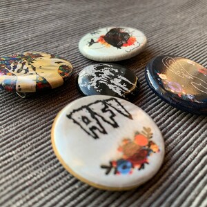 AFI Button Pack A Fire Inside Davey Havok Pinbacks Buttons Pins Embroidery Created by Me Featuring Album Art image 3