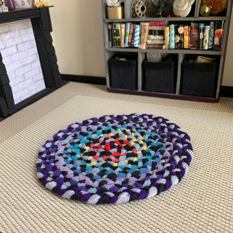 5 MINIATURE Braided Rug 112 Scale Dollhouse Rug Etsy