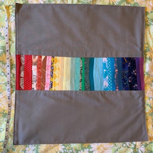 Rainbow Stripes Pillow Cover 18x18 Sham Prism Colorful image 7