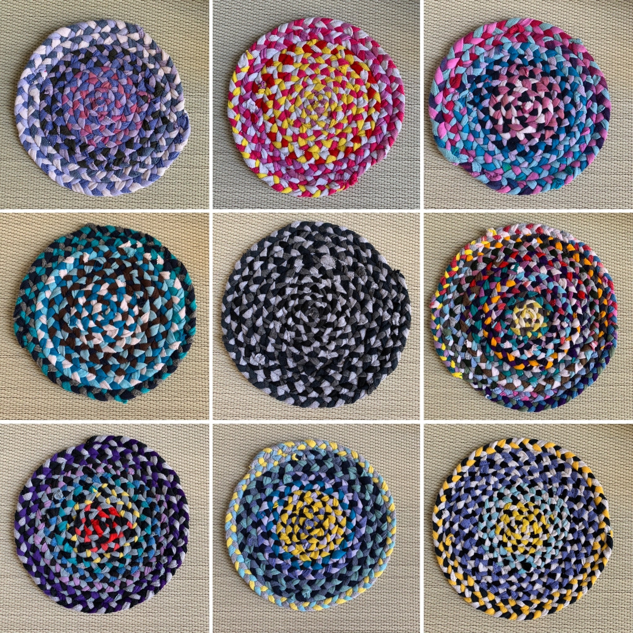 5 MINIATURE Braided Rug 112 Scale Dollhouse Rug Etsy