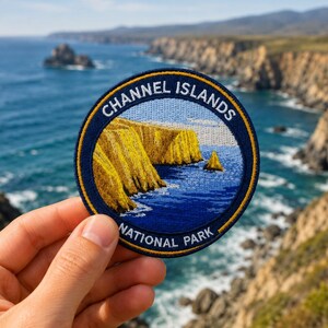 Channel Islands National Park Patch – 3 Inch Iron-On Embroidered Coastal Cliffs Travel Souvenir Badge