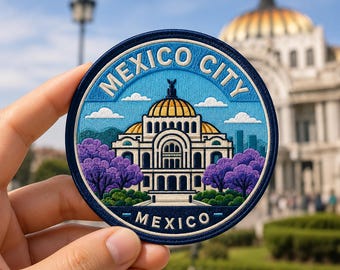 Mexico City Embroidered Patch, Palacio de Bellas Artes Travel Souvenir Badge