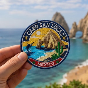 Cabo San Lucas Patch – 3 Inch Iron-On Embroidered Baja Cruise Travel Souvenir Badge