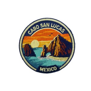Cabo San Lucas Mexico Embroidered Patch, Sunset Beach Travel Souvenir 3 Inch
