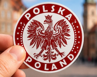 Poland Polska Sticker 3 Inch Waterproof Vinyl Polish Eagle Decal 3 Pack