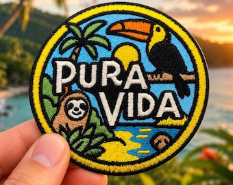 Pura Vida Patch Iron On Embroidered 15 quantity