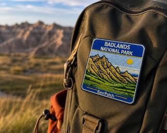 Badlands National Park Patch Iron On Embroidered Travel Souvenir Badge