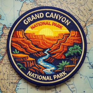Grand Canyon National Park-patch 3 inch opstrijkbare geborduurde Arizona Travel Souvenir Badge Wandelrugzak Outdoorcadeau