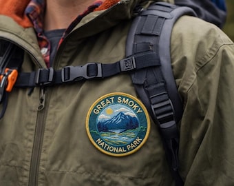 Great Smoky Mountains National Park Patch 3 Inch Iron On Embroidered Travel Badge Hiking Backpack Jacket Hat Souvenir