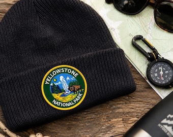 Yellowstone National Park Patch Travel, Camping, Hiking Yellow Stone Buffalo & Geyser Patches