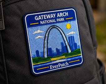 Accessoire Patch, Gesticktes Souvenir Abzeichen, 3-Zoll-Eisen auf Arch National Park Patch