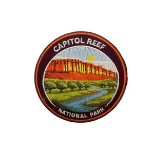 Capitol Reef National Park Patch 3 Inch Opstrijkbare Geborduurde Utah Reizen Souvenir Badge Wandelrugzak Outdoor Cadeau
