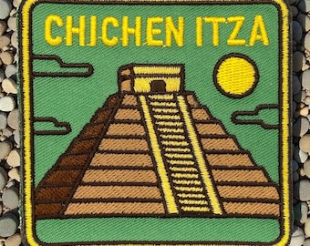 Mexico Souvenir Patch El Castillo Temple Of Kukulkan At Chichen Itza In ...