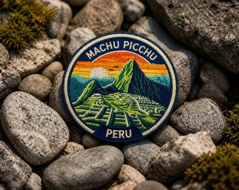 Machu Picchu Peru Embroidered Patch – 3 Inch Iron On Travel Souvenir Badge