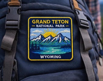Grand Teton National Park Embroidered Patch: Wyoming Mountain Hiking Souvenir (3 Inch)