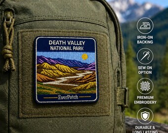 Death Valley National Park Patch 3” Iron On Embroidered Travel Badge USA
